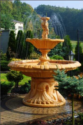 Dekorativen Zierbrunnen Springbronnen Figur Brunnen Dekoratioun Gaart Fontein Weiher SHELLA