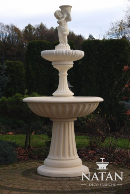 Dekorativen Zéierbur, Springbur Skulptur 187cm, Brunnen Dekor Gaart, Fontaine Weier, Nei