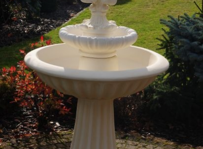 Zéierbrunnen Sprangbuer Skulptur Buer Dekoratioun Gaart Fontaine Nei 1136cm