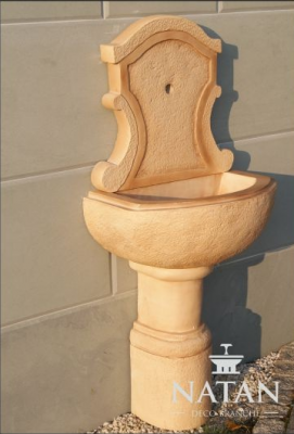 Wandbrunnen Waschbecken Gaart Ausgossbecken Gaartenspull Becken Steen AVILLA