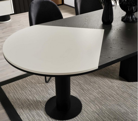 Iessgrupp Iesszëmmer Grupp Iessplaz Iessdësch Still 9-deleg Holz Wäiss