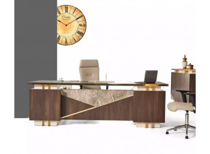 Eckschreifdësch Luxus Edelstolmiwwel Aarbechtszëmmer Büro Schreifdësch Nei