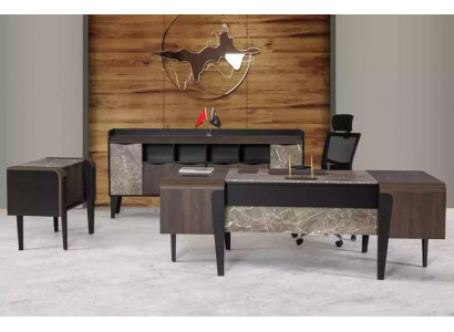 Büro Miwwelen Schreifdësch Dësch Marmer Immitatioun Dëscher Büro Ariichtung