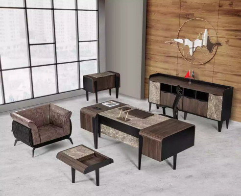 Büro Miwwelen Schreifdësch Dësch Marmer Immitatioun Dëscher Büro Ariichtung