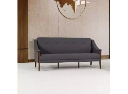 Däischter-gro Designer Sofa Dräisëtzer Couch Polsterméibel Büroanrichtung