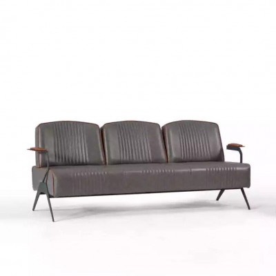 Sofa Couch Drësëtzer Aarbechtszëmmer Büro Ariichtung Polstersofa 3 Sëtzer