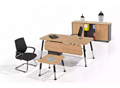 Office Garnitur Luxus Bürosmiwwelen Schreifdësch Büroschaf Komplett Set 3tlg