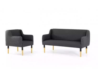 Sofa-Set Edelstol Miwwelen Sofagarnitur Zwésëtzeger Eensëtzeger Fotell Polster