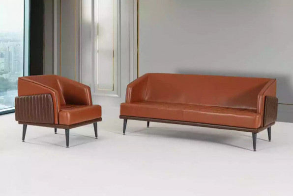 Designer Büro Miwwelen Polstersofa Luxus Zweisitzer Canapé Büro Sëtzmiwwel