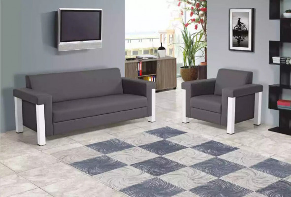 Sofa 3 Plazen Aarbechtszëmmer Textil Miwwel Polster Stoff Canapé Modern Designer