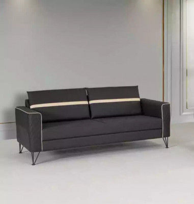Aarbechtszëmmer Sofa Couch 3 Sëtz Polster Stoff Textil Miwwelen Designer
