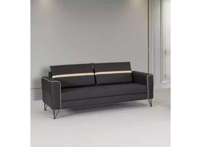 Aarbechtszëmmer Sofa Couch 3 Sëtz Polster Stoff Textil Miwwelen Designer