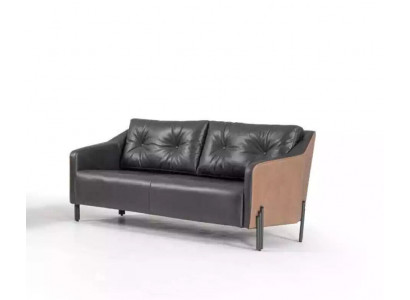 Arbechtszëmmer Canapé Couch 3 Plazen Textil Polster Stoff Nei Büro Miwwelen