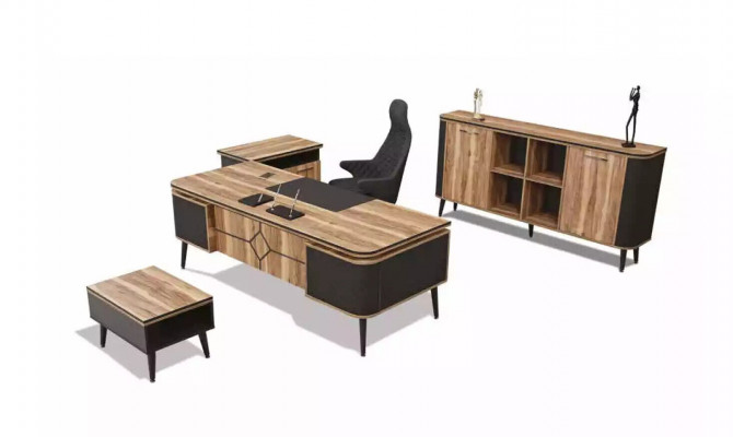 Holz Schreifdësch Aarbechtszëmmer Büro Miwwelen Designer Miwwelen 220x90 Dësch