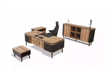 Holz Schreifdësch Aarbechtszëmmer Büro Miwwelen Designer Miwwelen 220x90 Dësch