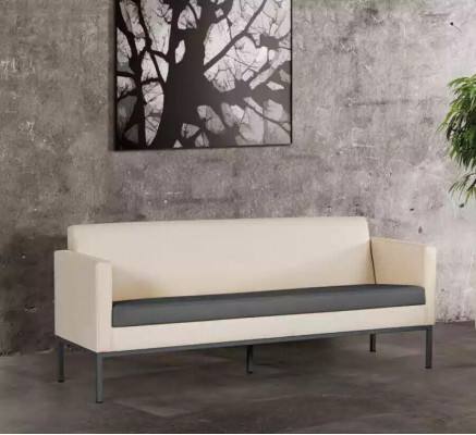 Büroausstattung Sofa Canapé 3 Sëtzer Aarbechtszëmmer Polstersofa Textil Miwwelen