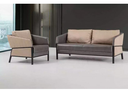 Gro Sofa 2 Sëtzer Modern Couch Büro Miwwelen Polstersofa Designer
