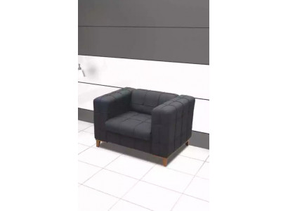 Schwaarze Sesselle Sitz Aarbechtsraum Modern Designer Polstersessel Nei
