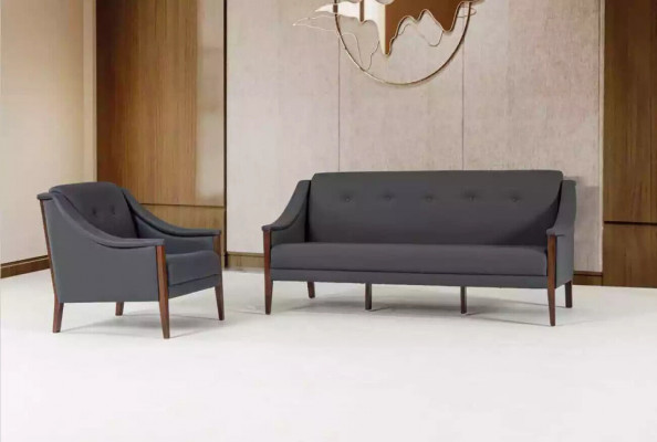 Fauteuil Büro Fauteuil gepolstert Gro Sofa Miwwel Textil Modern Designer
