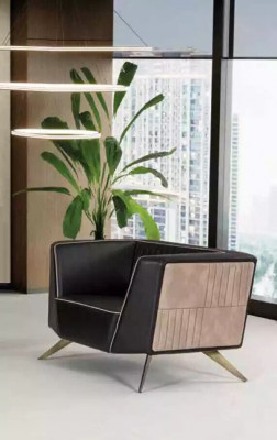 Luxus schwaarze Fautteuil Schaffzëmmer Sëtz Modern Designer Büro Miwwel