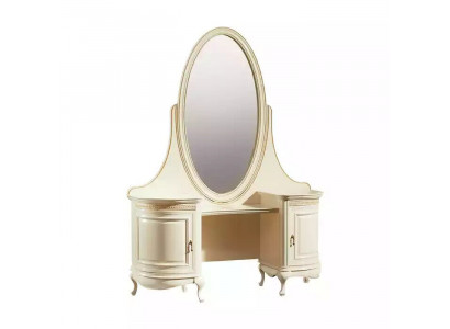 Make-up Dësch Spigel Schlofkummer Luxusmiwwelen beige Konsolen Säitenbord Dësch