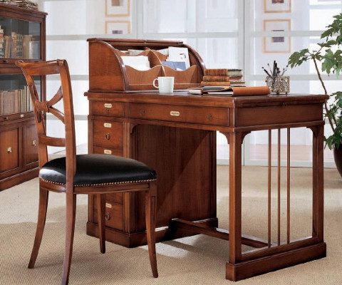 Stull Büro Luxus Fauteuil Iessdësch Holz Lehnstull Miwwelen Design Bizzotto Italien