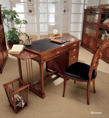 Stull Büro Luxus Fauteuil Iessdësch Holz Lehnstull Miwwelen Design Bizzotto Italien