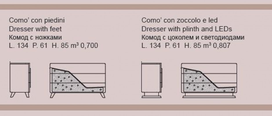 Moderne Luxus Set 2 Deeler Kommode Spigel Kommouden Holz Konsol Sideboard Miwwelen