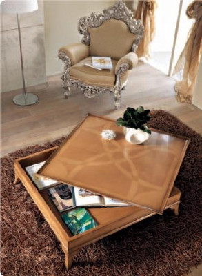 Design Cocktaildësch Dëscher Quadratesch Holz Wunnzëmmer Nei Elegant Luxus Miwwelen