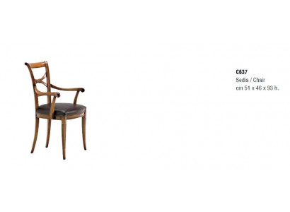 Iesszëmmer Still Holz Luxus Fauteuil Stull Braun Still Wunnzëmmer Miwwelen Italien