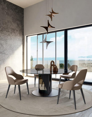 Stull Luxus Iesszëmmerstull Bizzotto Designer Miwwelen Stullen Ariichtung Holz Nei