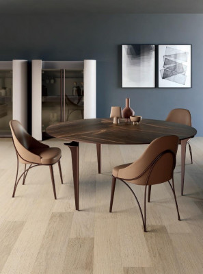 Stull Iesszëmmerstull Stoff Iesszëmmer Still Design Edelstol Braun Bizzotto Nei