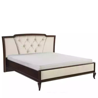 Bett aus Holz Chesterfield Better Duebelbett am Schlofzëmmer Samett Textil
