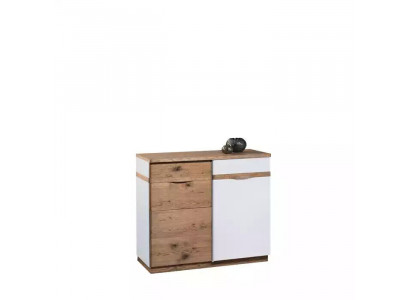 Kommod mat 3 Tirangen Sideboard wäiss Anrichte Holz modern
