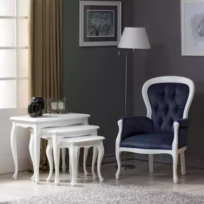 Luxus Fotell Living Zëmmer Textil Fotell klasseschen Design Polsterung