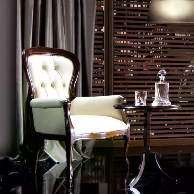 Luxus Fotell Living Zëmmer Textil Fotell klasseschen Design Polsterung