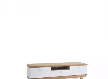 Wunnzëmmer TV Stänner Fernseher wäiss Stänner Schaf Miwwelen Holz RTV