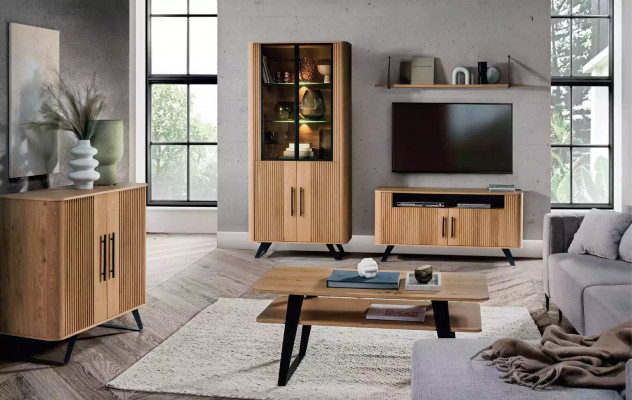 TV-Ständer Wunnzëmmer-Schränk Miwwel rtv Sideboard Holz Wunnzëmmer-Schranken Holz