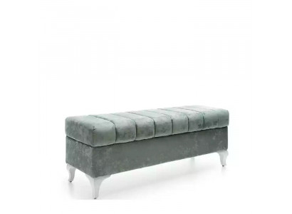 Klassesch Design-Bank Ottoman Sëtzocker Zweesëtzer Textil Foussocker