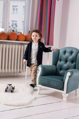 Kanner Still mëll Designer Lehn Stull Polster Canapé 1 Sëtz