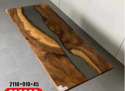 Design Dësch Modern Mier Floss Miwwelen Dëscher Iessdësch Dëscher Epoxy Harz Ozean
