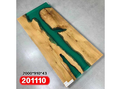 Dësch Iessdësch Dëscher Harz Epoxy massiv Design Miwwelen 200x91 richtegt Holz Epoxid