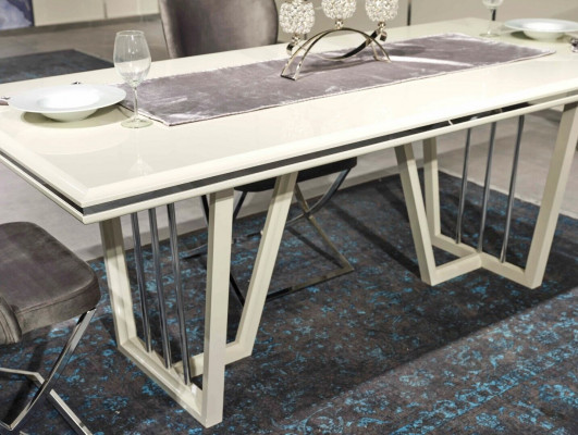 Luxus Iesszëmmer Set 7tlg. Iessdësch Still modern Miwwel Design Dësch