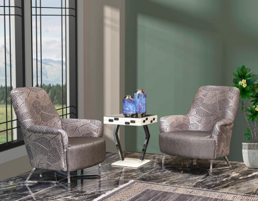 Luxuriéis Wunnzëmmer Modern Miwwel Set 2x Fauteuil am Wunnzëmmer Relax Lounge