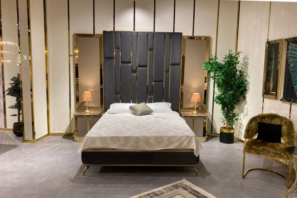 Schlofzëmmer Set Bett 2x Nuetsdëscher luxuriéis 3tlg Komplett Sets Better