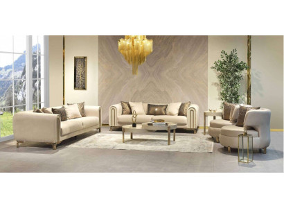 Sofa Garnitur 3+3+1 Sëtzer Sëtzpolster Couch Set Design Sofa Neiw 4-Stéck Stoff