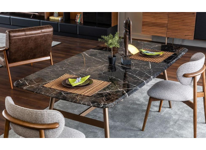 Iesszëmmerdësch Iessdësch Dësch Iesseck Marmer Schwaarz Iesszëmmer Design