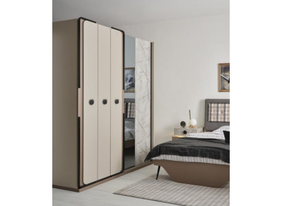Moderne Kleederschaf Luxus Schaf Holz Schief Glas Schlofzëmmer nei