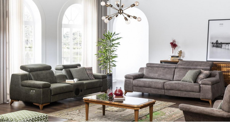 Sofa Canapé Polsterset XXL Grouss Couchen Multifunktion Sofas 3+3 Setzer