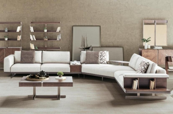 Stoffcanapé Eckcanapé L-Form Canapé Stoff Canapéen Gro Modern Miwwelen Canapéen